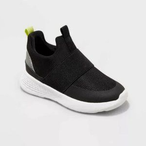 Toddler Gray Slip-On Sneakers Black - Cat & Jack™